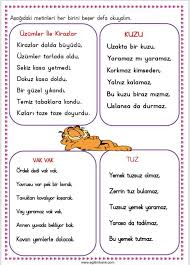 Okumaya Yeni Gecen Ogrenciler Icin Minik Metinler Cigdem Ogretmen Okuma Ogrenme Guclugu Egitim