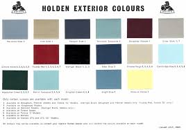 veritable holden colour chart 2019