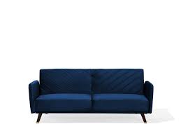 Juul teppich vintage blau grau online bestellen dimehouse. Schlafsofa 3 Sitzer Sofa Samtstoff Blau Senja Beliani De