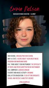 MEET YOUR SENIORS! 🎶❤️EMMA BONTRAGER🖤🎶 ⭐️Clarinet⭐️ •Favorite drink: Dr  Pepper or Sweet Tea •Favorite song: 10-90 by Muscadine Bloodline •Future  plans:Future Plans: go to Washburn University to major in Film and Video