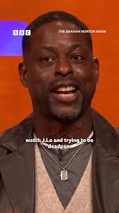SterlingKBrown loves #JLo professionally... 😅 #grahamnorton  #thegrahamnortonshow