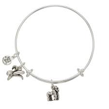 Gorilla Banana Charm Bracelet Bangle Bracelet Silver Plated Usa Made Samandnan Com Expandable Charm Bangle Bracelets Made In America