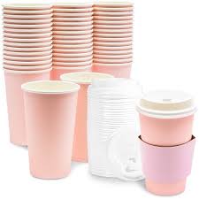 Free shipping on orders over $25 shipped by amazon. 48 Pack Blush Pink Insulated Disposable Coffee Cups With Lids And Sleeves 16oz Paper Hot Cup To Go For Wedding Reception Girl Baby Shower Party Target