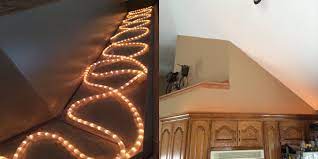 Rope lights above the cabinets in kitchen this was an idea. Above Cabinet Ambient Lighting Decorating Above Kitchen Cabinets Decor Above Cabinets Kitchen Decor Ideas Above Cabinets