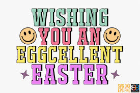 Wishing You an Eggcellent Easter - Retro Graphic by FensyArt · Creative  Fabrica