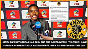 LISTEN TO WHAT SALENG HAS SAID END THE CONTROVERSY I HAVE REALLY SIGNED A  CONTRACT WITH KAIZER CHIEF - YouTube