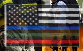 Maybe you would like to learn more about one of these? Amazon Com Thin Blue Green And Red Line American Flag 3x5 Heavy Duty Polyester American Blue Red Green Stripe All Lives Matter Police Firefighter Military Flags Banner Law Enforcement Police Fireman Army