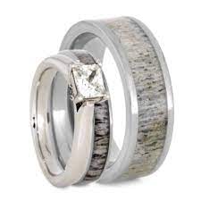 Unique Men S Wedding Bands Engagement Rings Jewelry By Johan Antler Wedding Rings Antler Wedding Ring Sets Deer Antler Wedding Rings