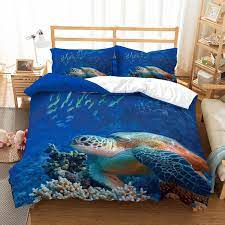 The finest to the touch, no sweating thank you for trusting and shopping with us! 3d Sea World Sea Turtle Bedding Set Quilt Cover Quilt Duvet Cover Pillowcases Personalized Bedding Queen King Full Double 3 Pcs Bedroom Blanket Bed Linen Design Bedding Sets