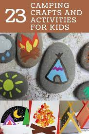 5 preschool friends sitting in a row, the first one is wearing a bright red bow. 23 Diy Camping Crafts For Kids Keep Busy By The Fire