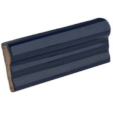 Ceramic chair rail are oftentimes used for a variety of works including but not limited to millworks, artworks, industrial works and a whole lot more. Dark Navy Blue Chair Rail Upright Mexican Art Tile