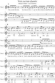 Vois Sur Ton Chemin Les Choristes Partition Voix Complete Sheet Music Piano Disney Music Quotes