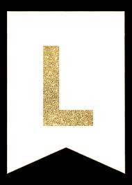 Cut out each letter of the printable birthday banner. Gold Free Printable Banner Letters Paper Trail Design