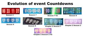 Hi 👋 can't wait for the next season see you then. The Evolution Of The Fortnite Event Countdown Comment Which Is Your Favorite Timer Fortnitebr