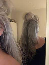 Back Of Grey Hair Beautiful Gray Hair Natural Gray Hair Natural African American Hairstyles