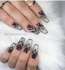*simple operation:btartbox full cover artificial press on nails are. 38 Pretty Coffin Ballerina Nails You Will Love Be Modish Gothic Nails Ballerina Nails Designs Gothic Nail Art
