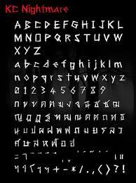 kc nightmare ฟอนต คอม การพ มพ อ กษร การเข ยน