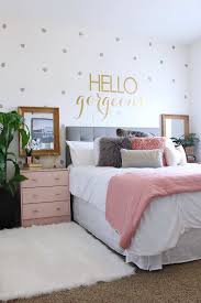 Stylish girls' bedroom in pink and silver! Only Furniture Excellent Teen Girl Bedroom Ideas Home Furniture
