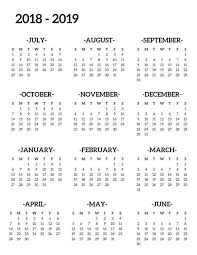 2018 2019 School Calendar Printable Free Template Paper Trail Design Calendar Printables School Calendar School Calendar Printables