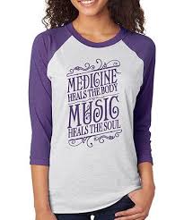 Signaturetshirts White Purple Music Heals The Soul Raglan Tee Plus Toy Story Shirt Tees Girls Tees