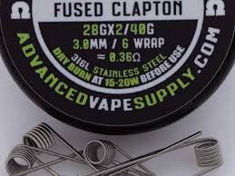 10 Pack Fused Clapton Coils 316l Ss 28gx2 40g