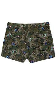 Sur l'avant, le short de bain a deux oeillets avec un cordon de serrage à la taille. Maillot De Bain Homme Court Avec Motifs Papillons Et Militaire Original Et Decontracte De Qualite Francaise Maillot De Bain Haut De Gamme Pour Femme A Paris Beliza Swimwear