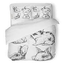 He can lay, sleep, burrow and nest in his bedding. Buy Migaga Decor Duvet Cover Set Twin Size Face Vintage Graphic Rabbit Engraving Bunny Easter 3 Piece Brushed Microfiber Fabric Print Bedding Set Cover Online In Kuwait B07rq67t2x