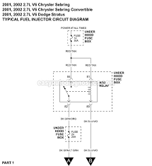 Where is the crankshaft position sensor located on a 2004 2 inside 2004 chrysler. Fuel Injector Circuit Wiring Diagram 2001 2002 2 7l Sebring Stratus
