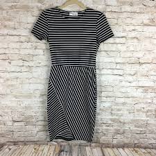 Black And White Striped Bodycon Dress Outfit Zara Trafaluc Black White Striped Bodycon Dress M Asymmetrical Hem As Seen On Ebay Striped Bodycon Dress Black White Stripes Trafaluc