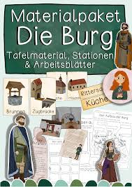 Die Burg Im Mittelalter Xxl Materialpaket Mit Arbeitsblattern Bildkarten Texten Und Mehr Unterrichtsmaterial Im Fach Sachunterricht In 2020 Burgen Im Mittelalter Bildkarten Geschichte Schule