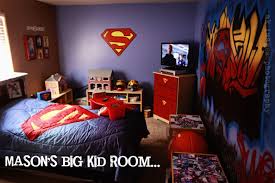 Mason S Superman Room Makeover Superman Bedroom Decor Superman Room Superman Room Decor