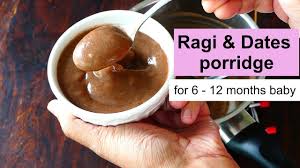 Ragi Dates Porridge For 6 12 Months Baby Healthy Baby Food Recipe For 6 Months Baby Youtube