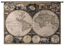 This world map tapestry will add a nice touch to any room. Old World Map Tapestry Wall Hanging H38 X W53
