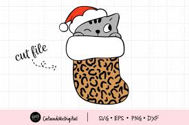 This is a listing for just the design file. Christmas Cute Cat Svg Graphic By Catandme Creative Fabrica