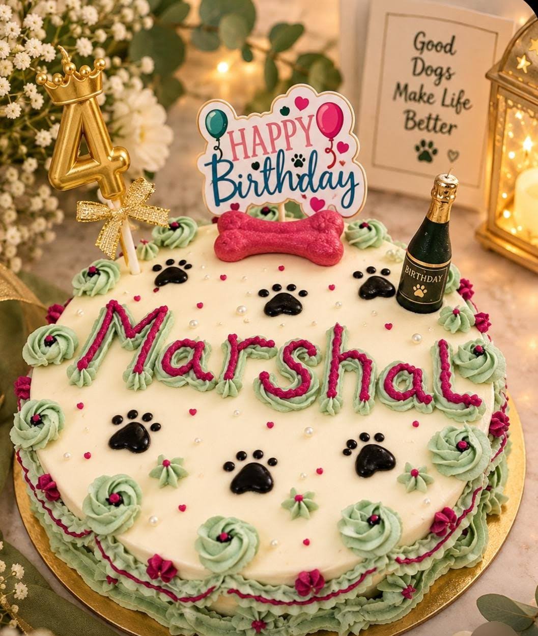 personalized flower designer cake product image