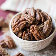 These Cinnamon Pecans Are Light Crunchy And Just Sweet Enough Perfect For Snacking As A Garnish For S Pecan Recipes Cinnamon Pecans Cinnamon Roasted Pecans