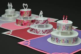 Definitely check out the video to learn exactly how to put these paper crafts together. In This Tutorial I Will Show You How To Make A Pop Up Card For Birthdays Or Weddings This Two Tiered Birthday Cake Card Pop Up Cards Pop Up Christmas Cards
