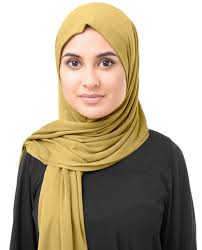 Tawny Olive Gold Jersey Hijab Scarf