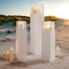Windlichtsaule Glossy Windlicht Licht Terrassenbeleuchtung