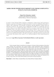 Sedangkan dalam bahasa indonesia, istilah jaminan berasal dari kata jamin yang berarti jaminan perorangan. Https Ejournal Undip Ac Id Index Php Notarius Article Download 23120 15078