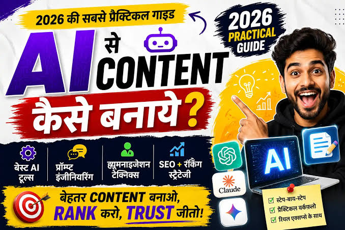 AI से कंटेंट कैसे बनाएँ? 2026 का रोडमैप भारतीय क्रिएटर्स के लिए