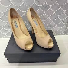 Tony Bianca chalina nude peep toe heels. Well... | Depop