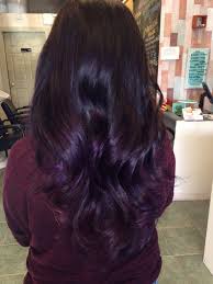 Dark Purple Ombre And Balayage Techniques Balayage Hair Purple Hair Styles Dark Purple Hair