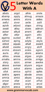 This puzzling new word game combines a word search with a jumble. 5 Letter Words With A Grammarvocab