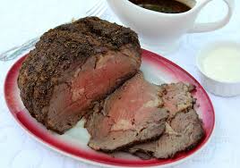 A Boneless Prime Rib Roast Made With A Rub Of Olive Oil Herbs Spices And Seasonings And Served With An Au Ju Au Jus Recipe Boneless Prime Rib Roast Prime Rib