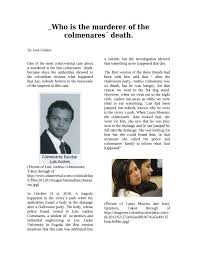 El padre de laura moreno dijo en una conversación telefónica revelada por noticias rcn que su jorge moreno saca sus propias conclusiones refiriéndose a luis andres colmenares en términos. Calameo Who Is The Murderer Of The Colmenares Death