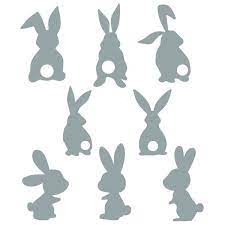 Diy Hoppy Easter Sign Tutorial A Little Moore Bunny Silhouette Rabbit Silhouette Easter Signs