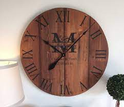 Large Wall Clock Personalized Wall Clock Wedding Gift Idea Etsy Wall Clock Clock Large Wall Clock
