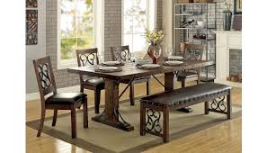 Known for building quality into home, cottage and lodge furniture, we also serve up flexibility… Tamilo Traditional Dining Table Set Rustic Finish