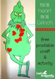 Pin The Heart On The Grinch Game Homemade Heather Christmas Party Activities Kids Christmas Party School Christmas Party